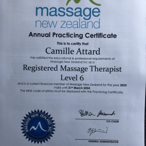 Massage New Zealand Certified Registered Therapist
